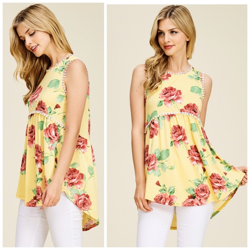 LAST 1! ❤️Gorgeous Sleeveless Floral Top! - Picture 3 of 4